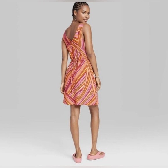 NWT Wild Fable orange and pink Y2K retro dress size XXL - Picture 5 of 10